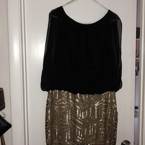 Black and Gold Sequin dress